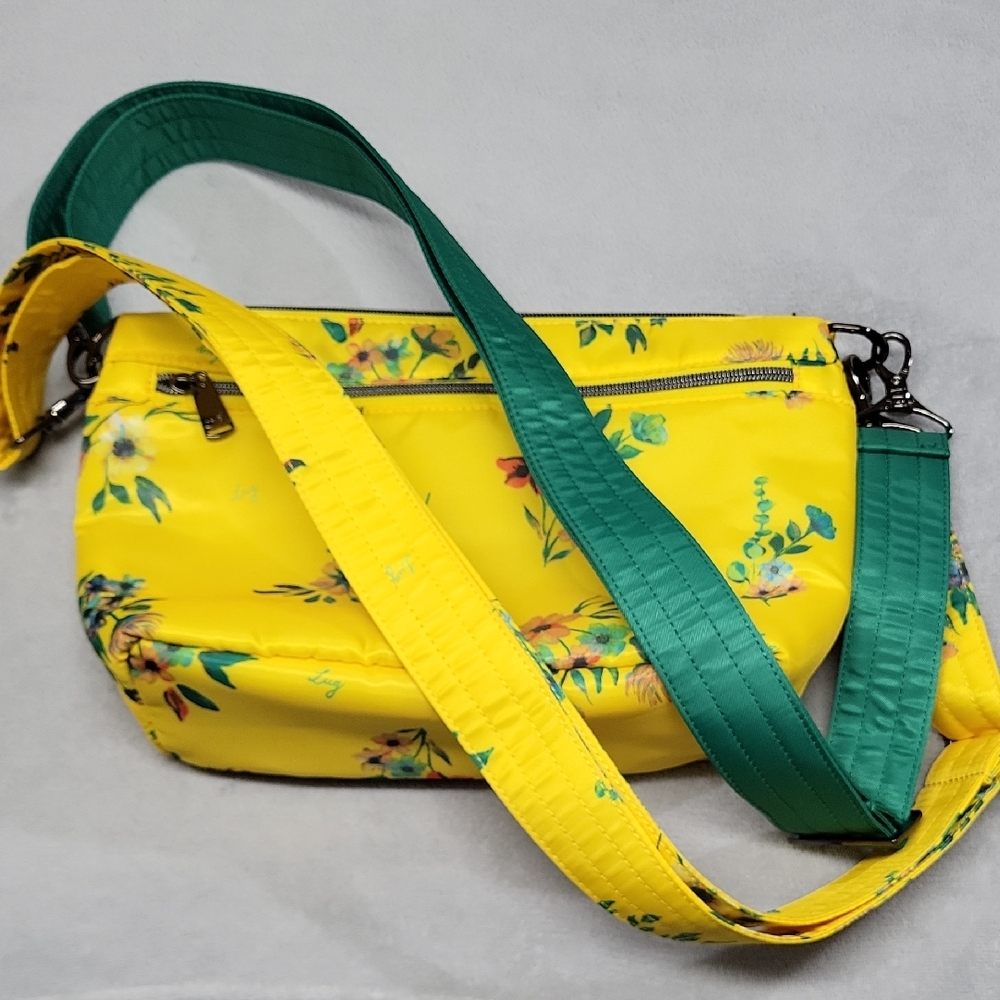 NWOT Lug Flare 2 Crossbody Bag 🌼 with Two Strap Choices ~ Bouquet Yellow" - Picture 3 of 16